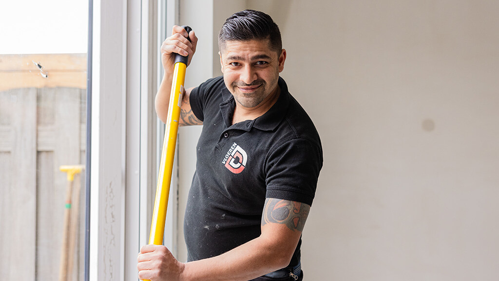 Glad gemaakte vloer als basis voor nieuwe vloerbedekking